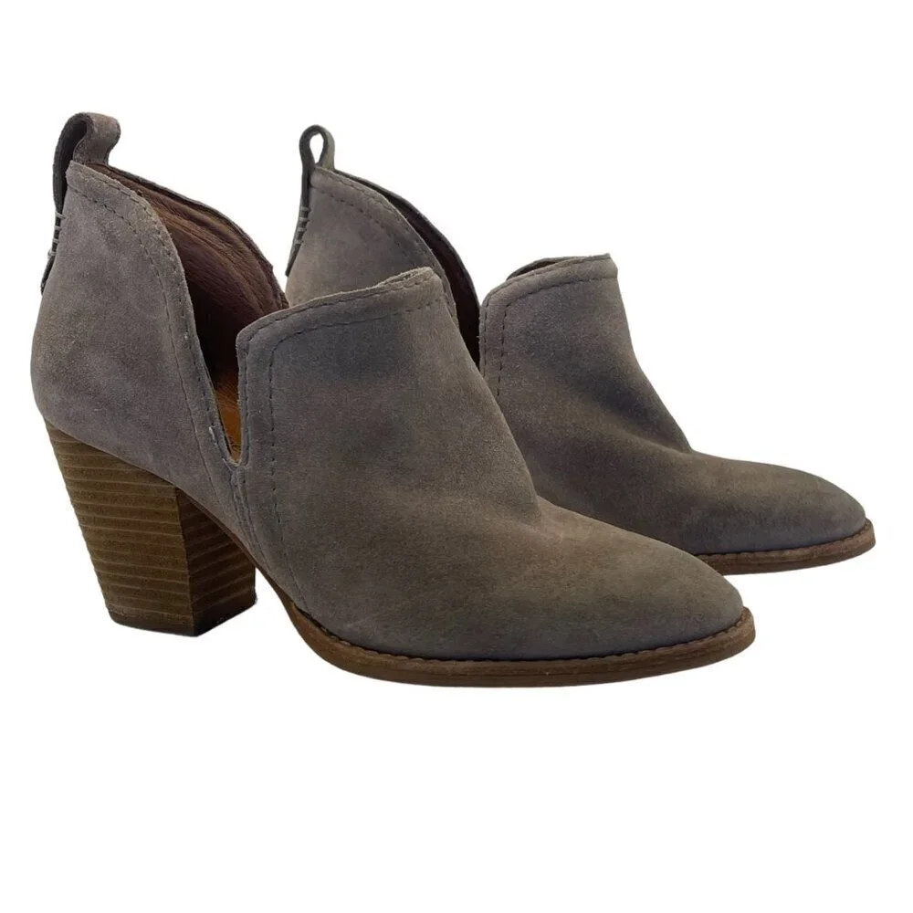 Jeffrey Campbell Rosalee Women’s Ankle Booties – Size 7 – Light Taupe Suede